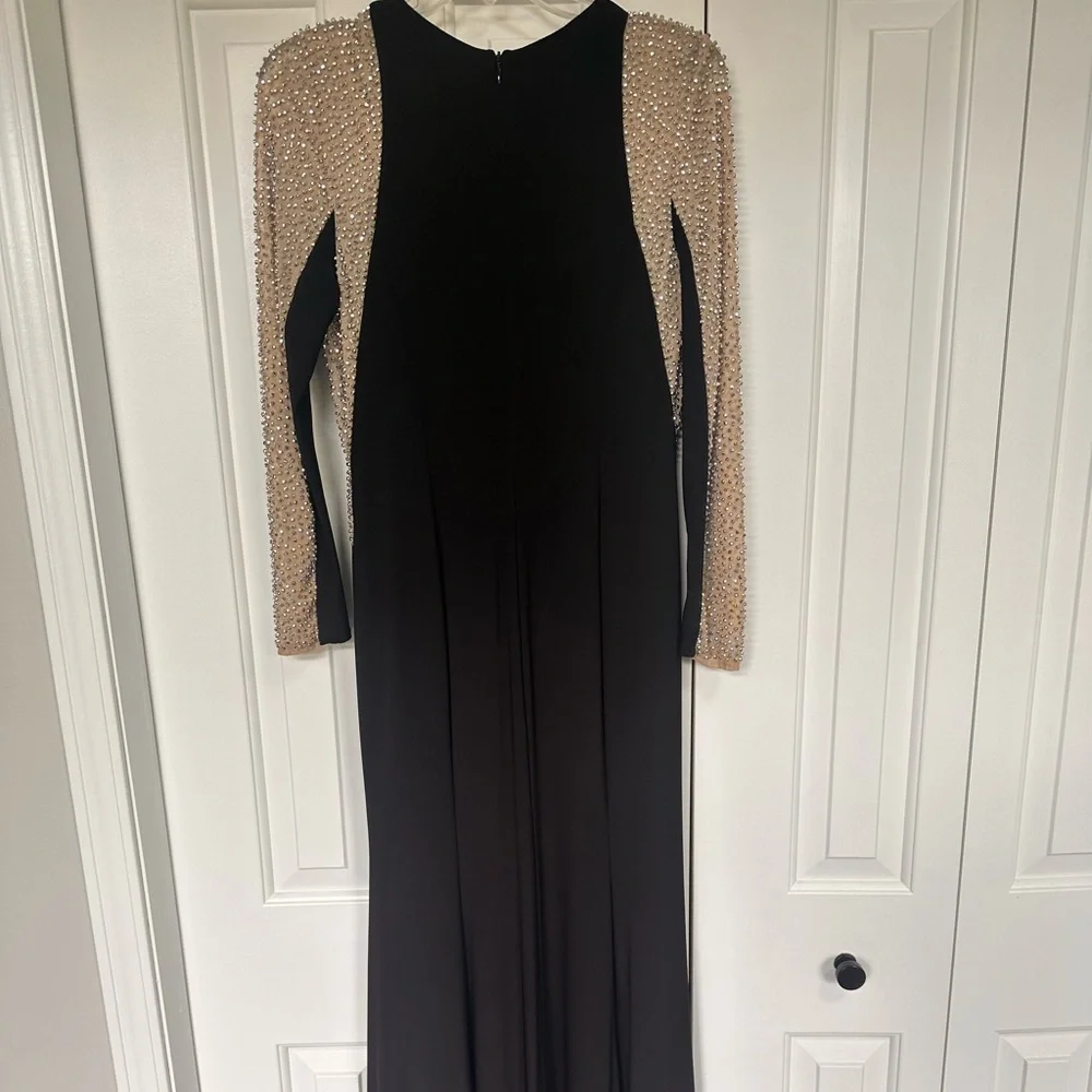 XSCAPE Beaded Colorblock Gown - Picture 8 of 15